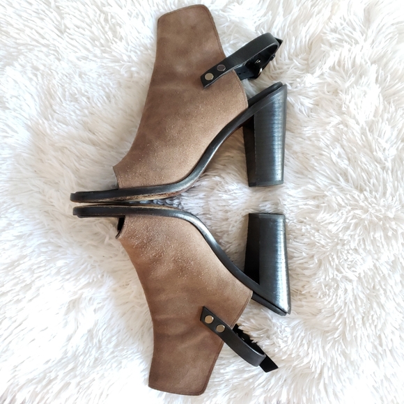 Rag & Bone Wyatt Sandal Taupe Suede Block Heel - Picture 5 of 16